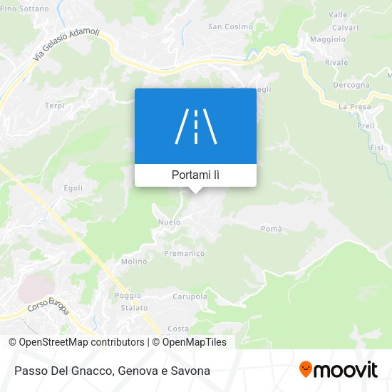 Mappa Passo Del Gnacco
