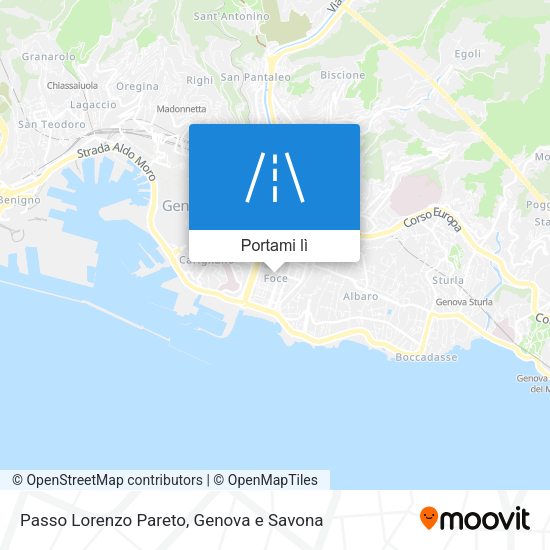 Mappa Passo Lorenzo Pareto