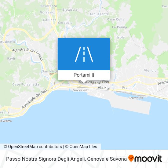 Mappa Passo Nostra Signora Degli Angeli