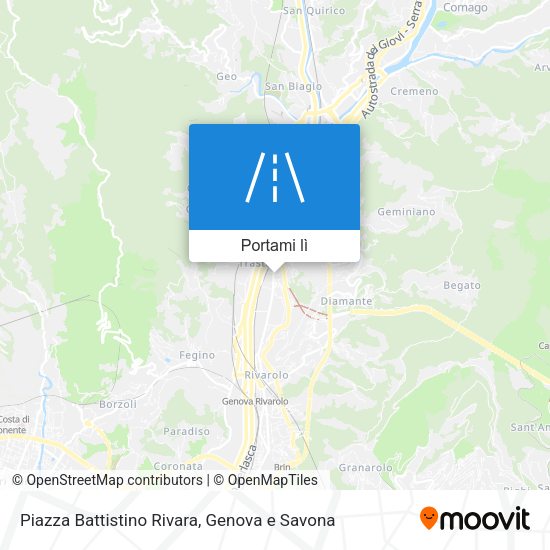 Mappa Piazza Battistino Rivara