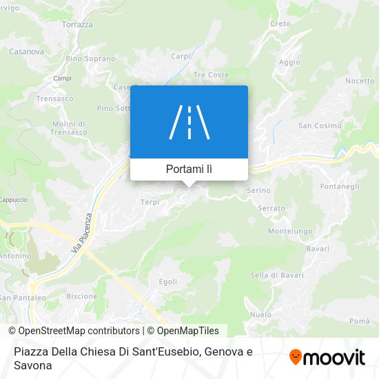 Mappa Piazza Della Chiesa Di Sant'Eusebio