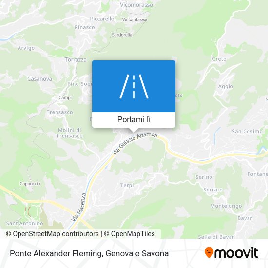 Mappa Ponte Alexander Fleming