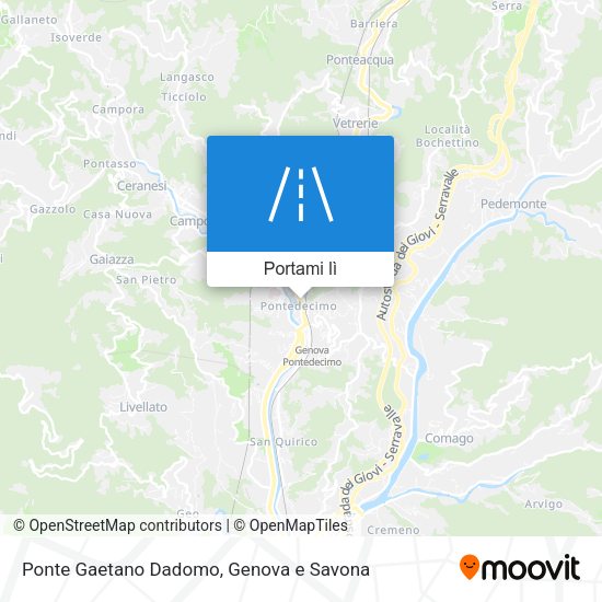 Mappa Ponte Gaetano Dadomo