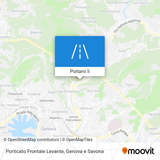 Mappa Porticato Frontale Levante
