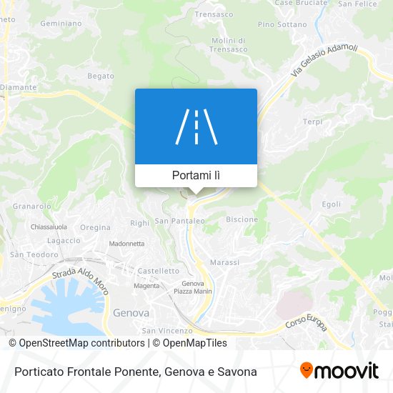 Mappa Porticato Frontale Ponente