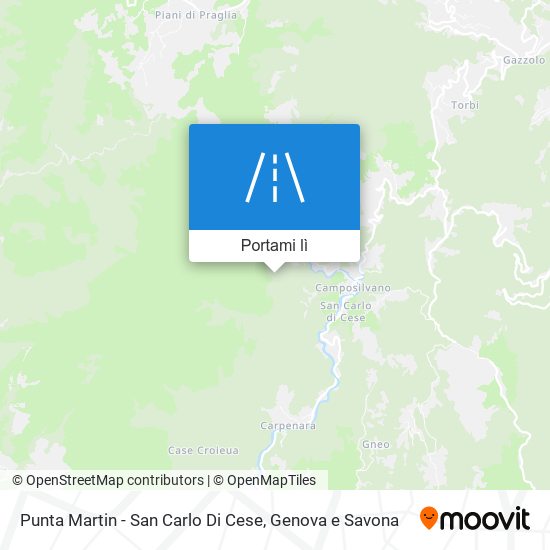 Mappa Punta Martin - San Carlo Di Cese