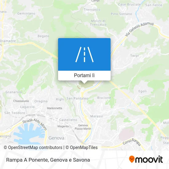 Mappa Rampa A Ponente