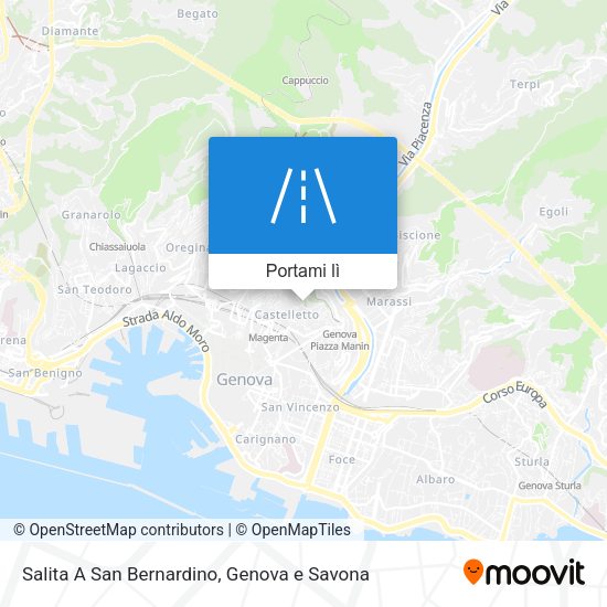 Mappa Salita A San Bernardino