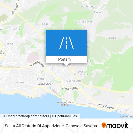 Mappa Salita All'Oratorio Di Apparizione
