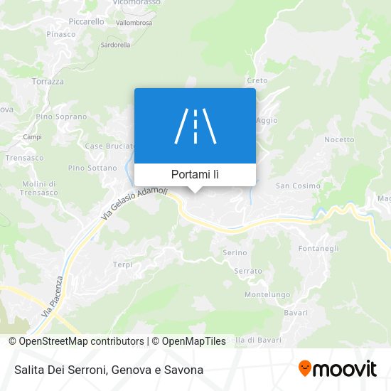 Mappa Salita Dei Serroni
