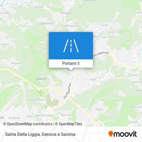 Mappa Salita Della Liggia