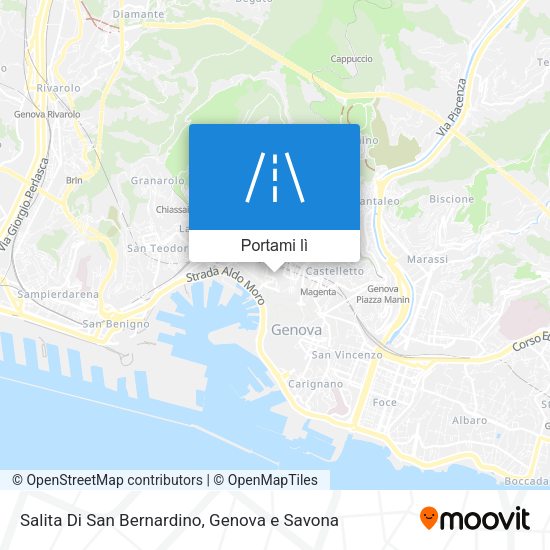 Mappa Salita Di San Bernardino