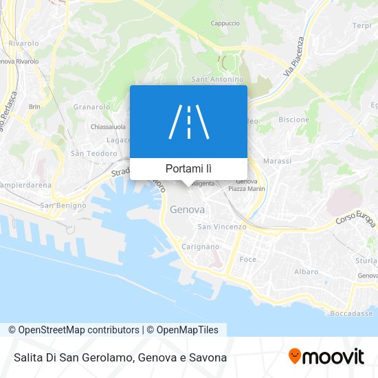 Mappa Salita Di San Gerolamo