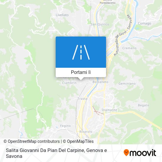Mappa Salita Giovanni Da Pian Del Carpine