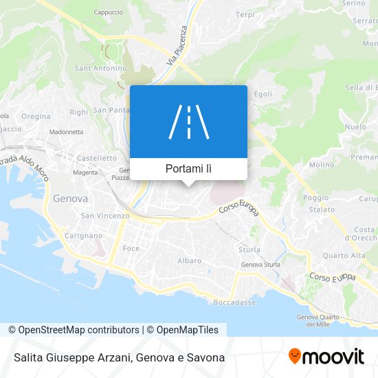 Mappa Salita Giuseppe Arzani
