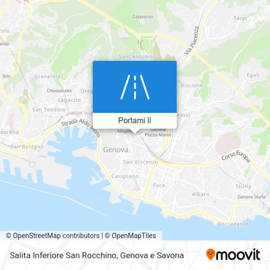Mappa Salita Inferiore San Rocchino