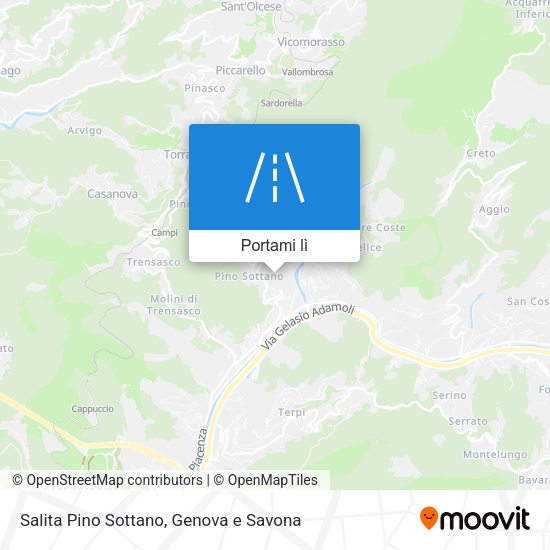 Mappa Salita Pino Sottano
