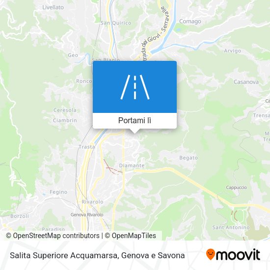 Mappa Salita Superiore Acquamarsa