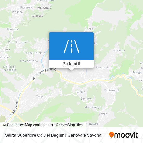 Mappa Salita Superiore Ca Dei Baghini