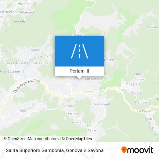 Mappa Salita Superiore Gambonia