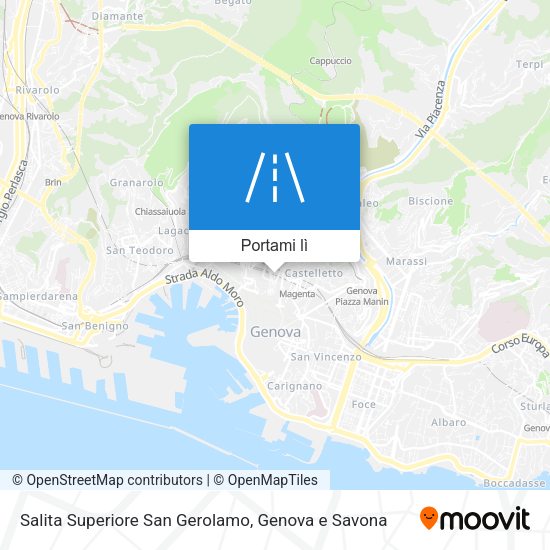 Mappa Salita Superiore San Gerolamo