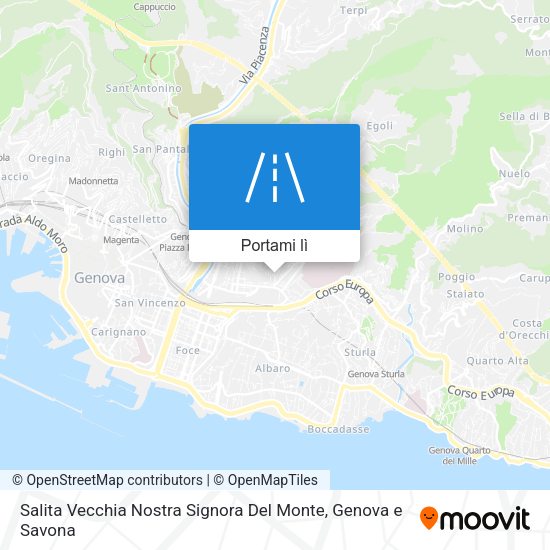 Mappa Salita Vecchia Nostra Signora Del Monte