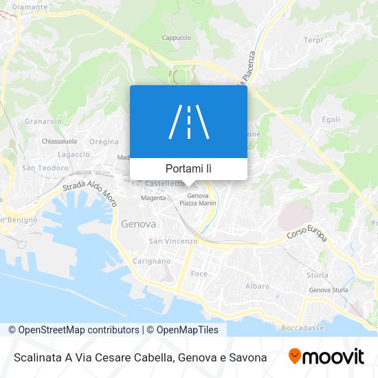 Mappa Scalinata A Via Cesare Cabella