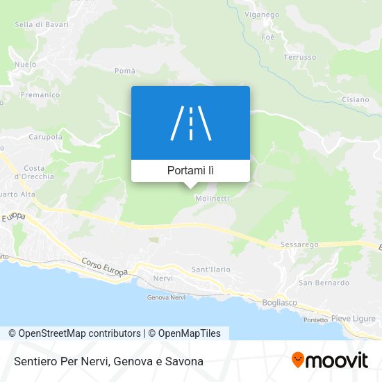 Mappa Sentiero Per Nervi