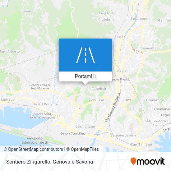 Mappa Sentiero Zingarello