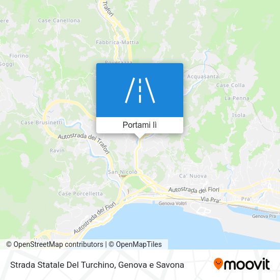 Mappa Strada Statale Del Turchino
