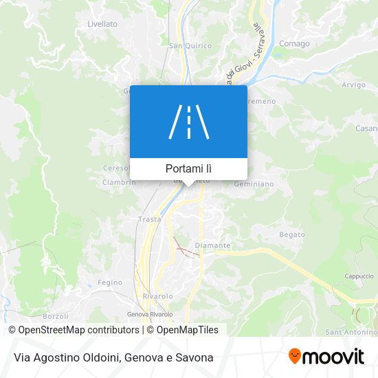 Mappa Via Agostino Oldoini