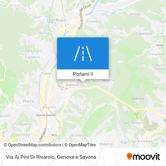 Mappa Via Ai Pini Di Rivarolo