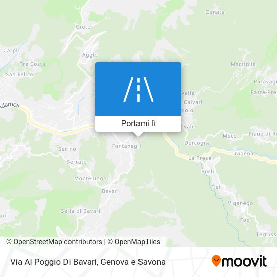 Mappa Via Al Poggio Di Bavari