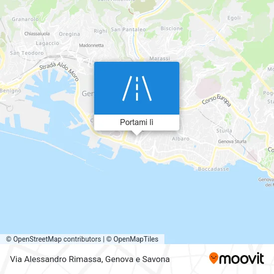 Mappa Via Alessandro Rimassa