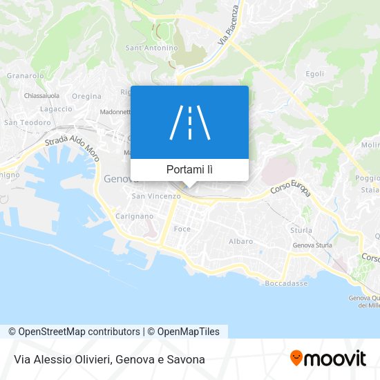 Mappa Via Alessio Olivieri