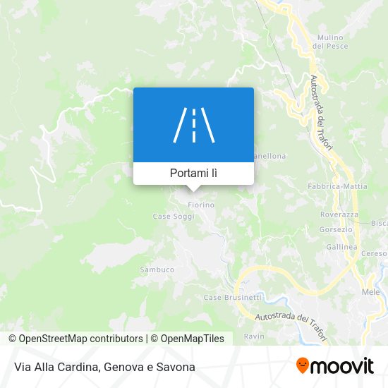 Mappa Via Alla Cardina
