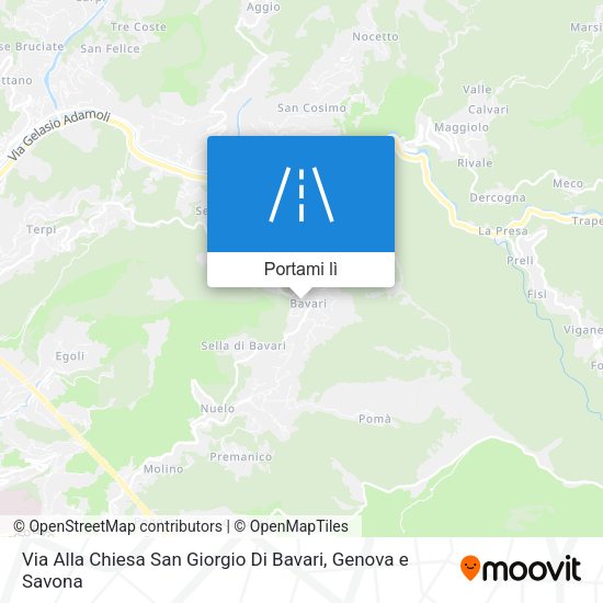 Mappa Via Alla Chiesa San Giorgio Di Bavari