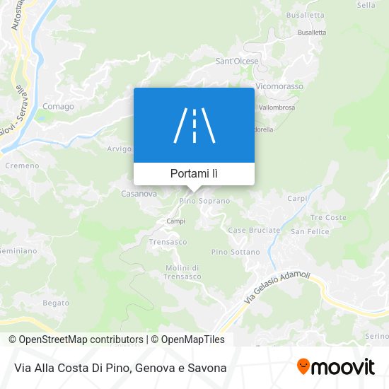 Mappa Via Alla Costa Di Pino