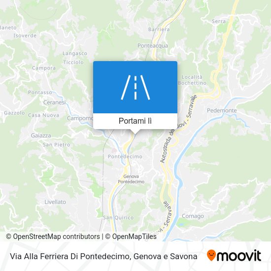 Mappa Via Alla Ferriera Di Pontedecimo