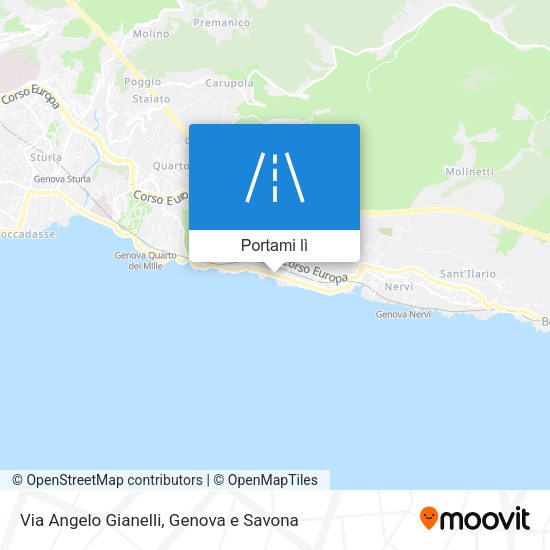 Mappa Via Angelo Gianelli