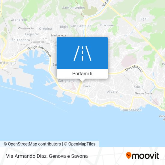 Mappa Via Armando Diaz