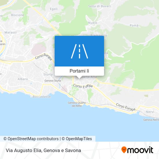 Mappa Via Augusto Elia