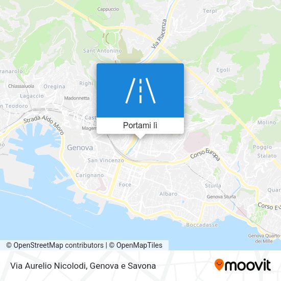 Mappa Via Aurelio Nicolodi
