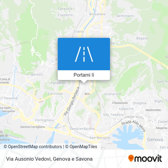 Mappa Via Ausonio Vedovi