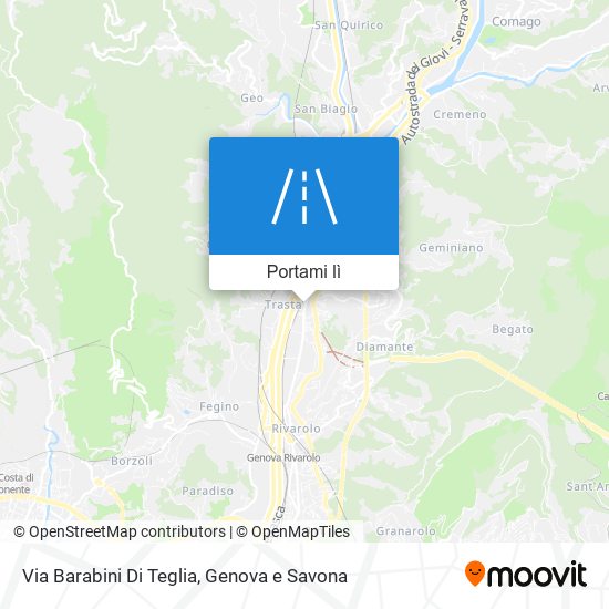 Mappa Via Barabini Di Teglia