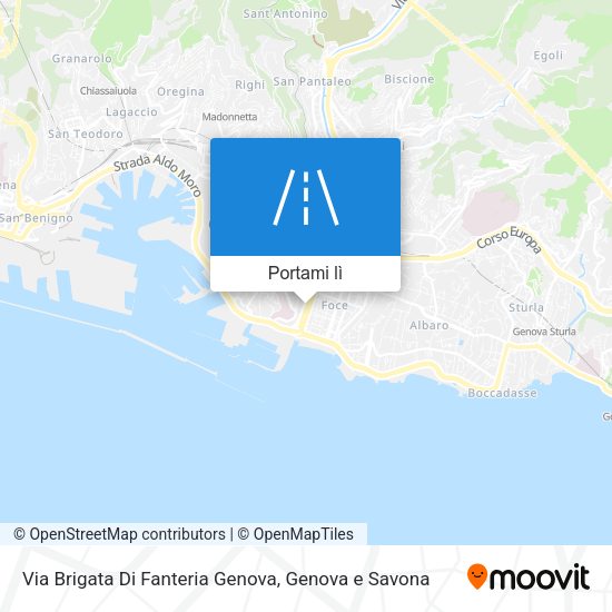 Mappa Via Brigata Di Fanteria Genova