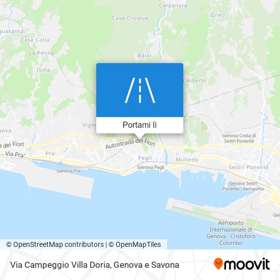 Mappa Via Campeggio Villa Doria