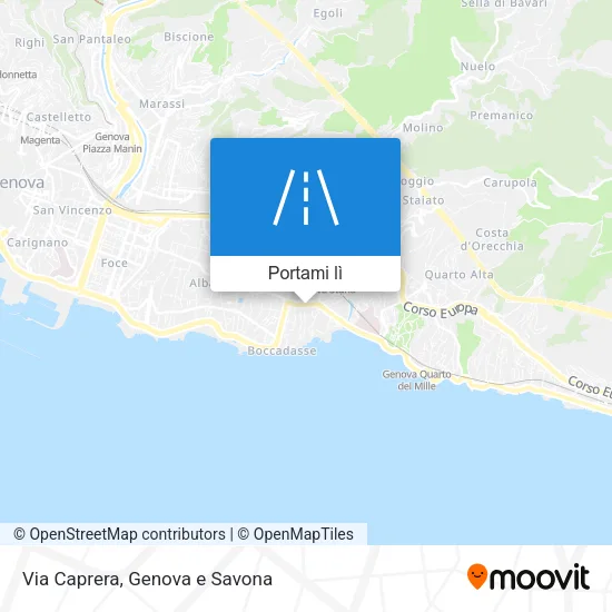 Mappa Via Caprera