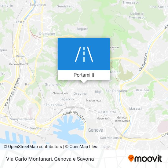 Mappa Via Carlo Montanari