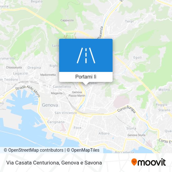 Mappa Via Casata Centuriona